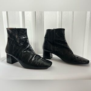 & Other Stories black leather boots